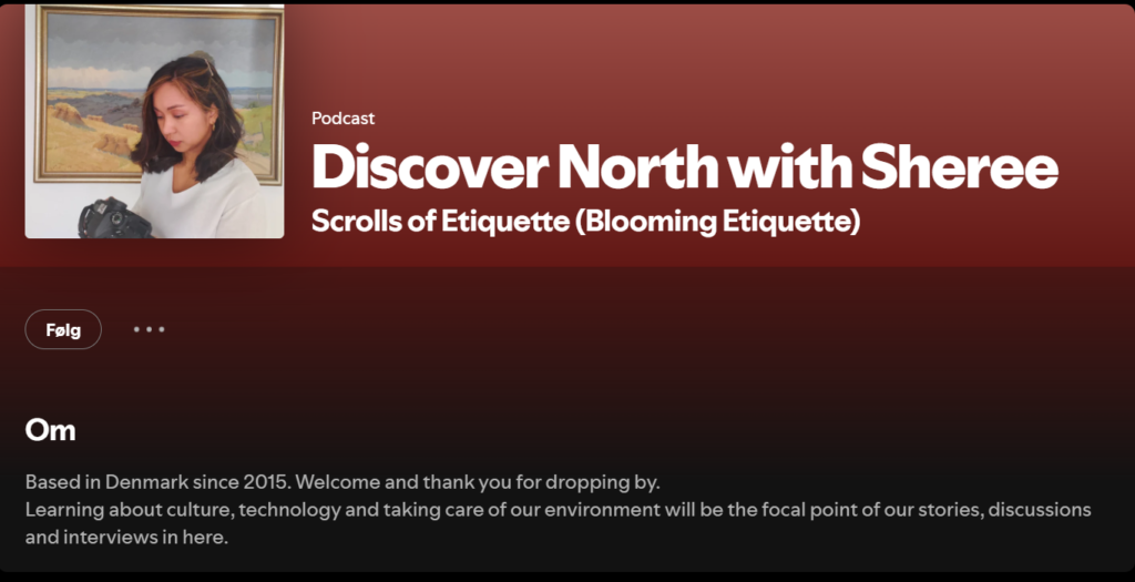 Discover North with Sheree. Listen to my channel on SPOTIFY