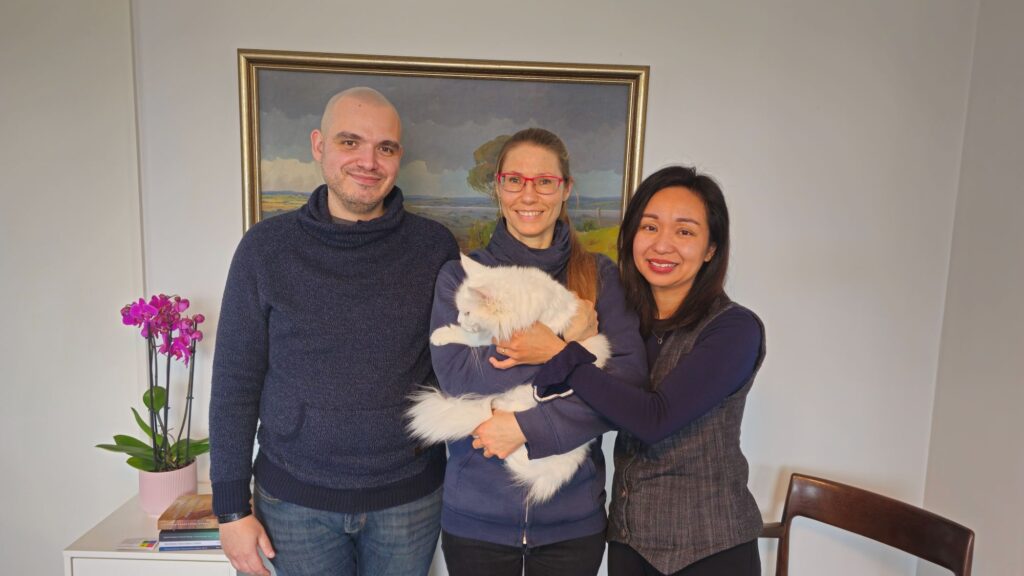 picture of Tilde, Roberto, me and December . Vetterslev, Ringsted February 2026